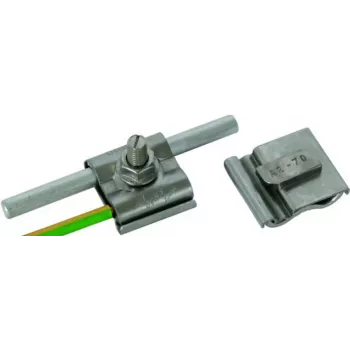 DEHN Universālais iezemējuma skava M8 apaļiem vadītājiem 8-10 mm un 4-50 mm² vadītājiem, nerūsējošais tērauds (540250)