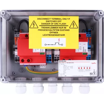 DEHN Ģeneratora savienojuma kārba IP65, 2 MPPT, 2 virknes uz MPPT, 1000 V DC (900976)