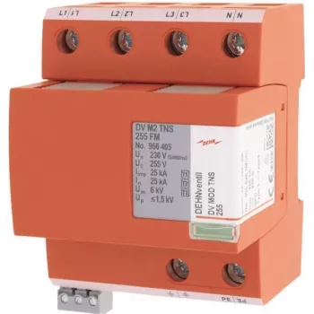 DEHN DV M2 TNS 255 FM Kombinētais pārsprieguma aizsargs Type 1+2+3, 4-pol, TN-S, 255 V 956405