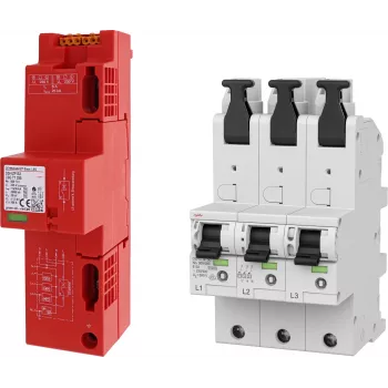 DEHN SET 3 DSH ZP B2 LSG TT + 1x DSHU 909657 zibens strāvas un pārsprieguma novadītāju komplekts