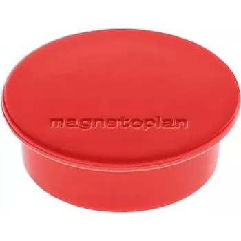 Magnetoplan Discofix apaļš magnēts sarkanā krāsā ar cietu ferīta kodolu, turēšanas spēks 2,2 kg 1662006
