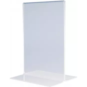 MAGNETOPLAN HOLTZ akrila galda displeja statīvs DIN A3 portrets kristāldzidrs abpusējs 297 x 420 mm (43115)
