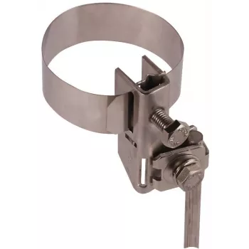 DEHN 540100 Antenas lentes skava masta un cauruļu stiprināšanai, nerūsējošais tērauds, 27-165 mm