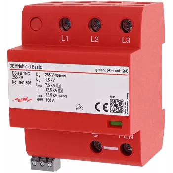 DEHN 941306 DEHNshield DSH B TNC 255 FM pielietojumam optimizēts kombinētais pārsprieguma novadītājs