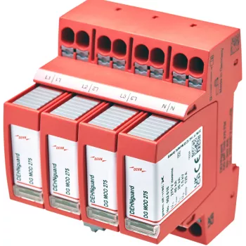 DEHN DEHNguard MP TNS 275 FM 2. tipa pārsprieguma aizsargs, 4 polu, 275V, 40kA, DIN sliedei 942405