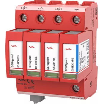 DEHN DG MD TT 275 2. tipa pārsprieguma novadītājs 4-poliem ar tālvadības signalizāciju 943315