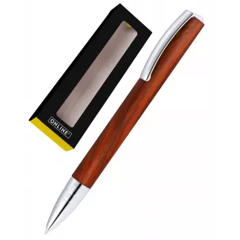 ONLINE Schreibgeräte Vision Nature Rosewood lodīšu pildspalva - melns tinti 36121