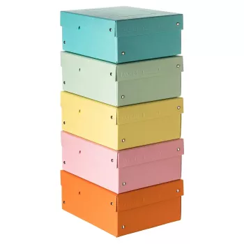 FALKEN PURE glabāšanas kaste 1250 lapām pasteļtoņos, dažādas krāsas, 5 gab. komplekts 18x25x10 cm 22001968000F