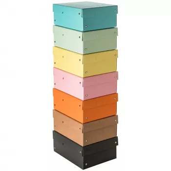 FALKEN PURE glabāšanas kaste 1250 lapām pasteļtoņos, dažādas krāsas, 5 gab. komplekts 18x25x10 cm 22001968000F