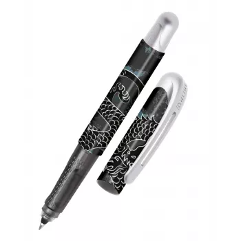 ONLINE Schreibergeräte College lodīšu pildspalva Black Dragon 0,7 mm zils tinti 12664/3D