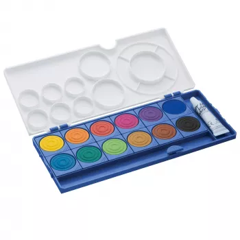 LAMY aquaplus necaurspīdīgo krāsu komplekts, 12 spilgtas krāsas, zils futrālis 1222610