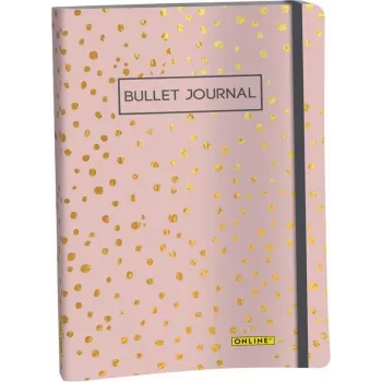 ONLINE Bullet Journal Spotlights Rose A5 punktu režģa mīkstais vāks daudzkrāsains 70042