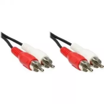 GoodConnections stereo RCA audio kabelis, 2x RCA tēviņš uz 2x RCA tēviņš, 1,5 m, melns 5901-D