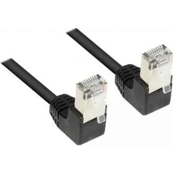 Good Connections Cat 5e F/UTP tīkla kabelis, 3m, melns, 90° uz leju leņķa RJ45 savienotāji 805S-030WI