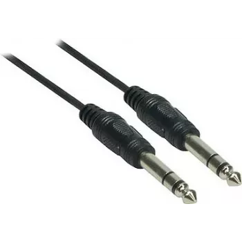 Good Connections 6,3 mm Jack uz 6,3 mm Jack audio kabelis, 1,5 m, niķelēts, melns 1963-015