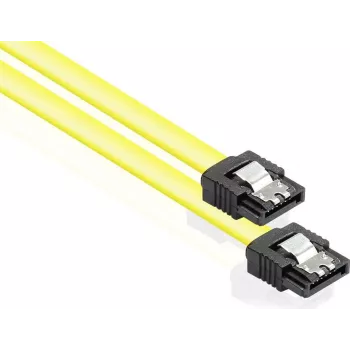 GoodConnections SATA 6 Gb/s kabelis ar metāla klipsi, 0,70 m, dzeltens 5047-A07Y