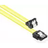 GoodConnections SATA 6 Gb/s kabelis ar metāla fiksatoru, leņķveida, 0,50 m, dzeltens 5047-AW05Y