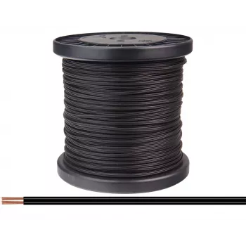 Donau Elektronik 218-11-100 savīta stieple 2 x 0,14 mm² melna 100 m