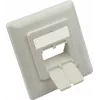 GoodConnections centrālais ieliktnis 50x50mm ar pārsega rāmi 80x80mm tīkla kontaktligzdām, signālbalts RAL9003 (GC-N0155)