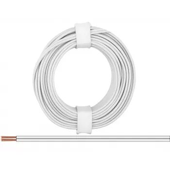 Donau Elektronik 218-55 savīta stieple 2 x 0,14 mm² balta 5 m