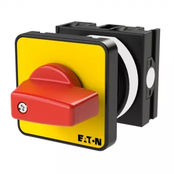Eaton T0-1-102/E-RT izciļņu slēdzis, 2 polu, 20 A, priekšējā montāža, sarkans/dzeltens 009046