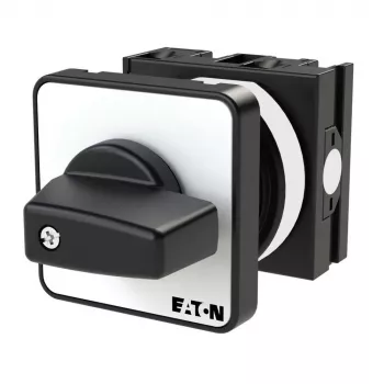 Eaton T0-1-15401/E izciļņu slēdzis, 1 pols, 20 A, 690 V AC, priekšējā montāža, melns rotējošais rokturis, IP65 038854