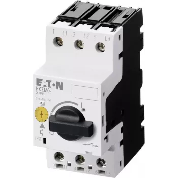EATON PKZM0-0.63 Motor Protection Circuit Breaker, 0,63 A, 3-Pole, Rotary Knob, 0,12 kW at 400 V 072733