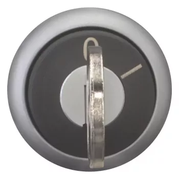 Eaton M22-WRS-MS2-A1 atslēgas vadības slēdža izpildmehānisms, 2 pozīcijas, fiksēts, 22,5 mm, metāla priekšējais gredzens, melns 111780