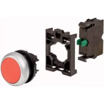 Eaton M22-D-R-K10-BVP spiedpoga, sarkana, plastmasas priekšējais gredzens, 1 NO 110935