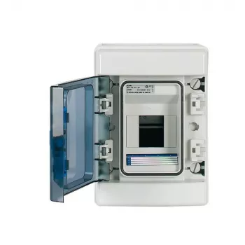 Eaton 174221 IKA-1/4-ST Virsmas montāžas mazais sadales skapis, 4 moduļi, 1 rinda, IP65, pelēks