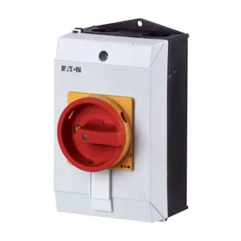 Eaton P1-32/I2/SVB/N galvenais slēdzis 3-poliem + neitrāls 32 A IP65 pelēks/sarkans 207319