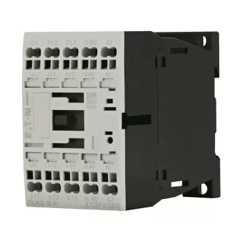 Eaton DILM15-10(24VDC)-PI jaudas kontaktors, 3 NO galvenie kontakti, 1 NO palīgkontakts, 24 V DC spole, 15 A AC-3, 7,5 kW 199253