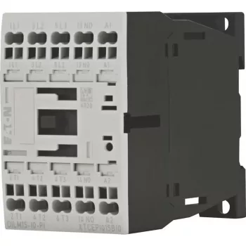 Eaton DILM15-10(24VDC)-PI jaudas kontaktors, 3 NO galvenie kontakti, 1 NO palīgkontakts, 24 V DC spole, 15 A AC-3, 7,5 kW 199253