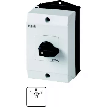 Eaton T0-3-8228/I1 3-polīgs IESLĒGTS-IZSLĒGTS slēdzis 20A 690V AC, melns rokturis/balta priekšpuse 207125