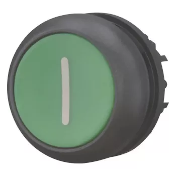 Eaton M22S-D-G-X1 plakans spiedpogas izpildmehānisms, zaļš, 22,5 mm, momentāns, IP66/IP67/IP69K 216608