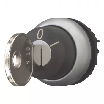 Eaton M22-WRS-MS10-A1 atslēgas vadības pārslēgs, 2 pozīcijas, fiksēts, MS10 atslēga, 22,5 mm montāža, melns/sudraba, IP66/IP67/IP69K 111776