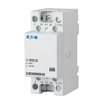 Eaton instalācijas kontaktors FUG Z-SCH230/25-22 230V AC 25A 2NO 2NC DIN sliedei 248849