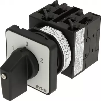 Eaton T0-3-8401/E 3-polų ON-OFF sukamasis jungiklis, 20 A, 690 V AC, juoda rankena, priekinio skydo montavimas 091047