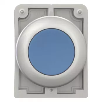 Eaton M30C-FDR-B RMQ-Titan plakans apaļš hromēts zils spiedpogas izpildmehānisms, 30,5 mm, momentāns 182947