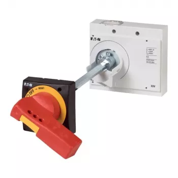 Eaton NZM3-XHBR rotācijas rokturis, sarkans/dzeltens, durvju montāža, aizslēdzams ar piekaramo atslēgu, IP66 266634