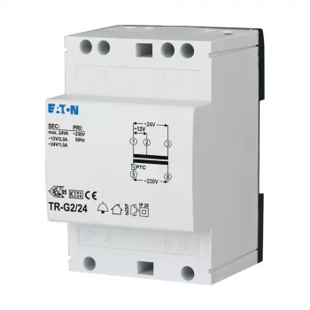 Eaton 272484 TR-G2 durvju zvana transformators 230V uz 12-24V AC 2-1A DIN sliedei