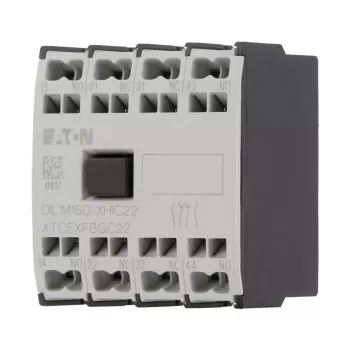 Eaton palīgkontaktu bloks 4 polu 2NO+2NC augšējā montāža DILM40-DILM150, skrūvju spailes 278046