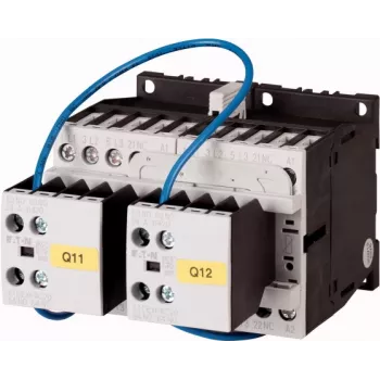 EATON Reversējošais kontaktors 4 kW 400 V AC, 230 V 50 Hz spole, 3 polu, 2NO+2NC, DIN sliede 278086
