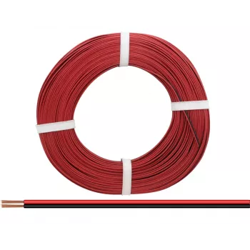 Donau Elektronik 218-5-25 savīta stieple 2 x 0,14 mm² sarkana/melna 25 m
