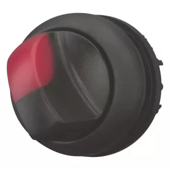 Eaton M22S-WLKV-R selektora slēdža izpildmehānisms, 2 pozīciju fiksējošs, melns rokturis, plastmasas priekšējais gredzens 284399