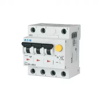 EATON FRBMM-C16/3/003-A RCBO, 16 A, 30 mA, A tips, C līkne, 3 polu + N, 6 kA, 4 TE 170740