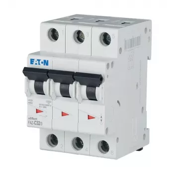 Eaton FAZ-C32/3 miniatūras automātiskais slēdzis C tips, 32 A, 3 polu, 10 kA, DIN sliedei 278876