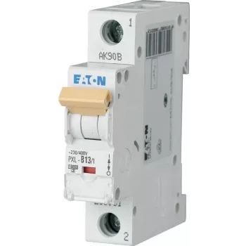 Eaton PXL-C13/1 miniatūras automātiskais slēdzis (MCB), 1 pols, 13 A, C raksturlīkne, 6 kA, DIN sliedei 236057