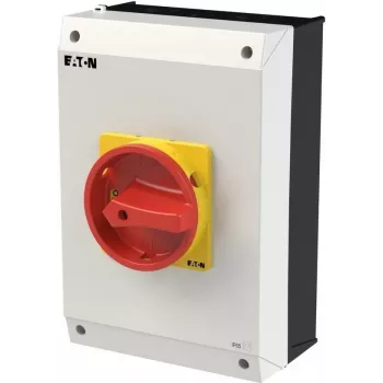 Eaton P3-63/I4/SVB/N 3 polu galvenais slēdzis ar avārijas izslēgšanas funkciju, 63 A, sarkans/dzeltens 207349