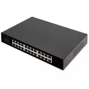 DIGITUS DN-80113-1 24 portu Gigabit komutators, 19 collu statīva montāža, 48 Gbps, nepārvaldāms
